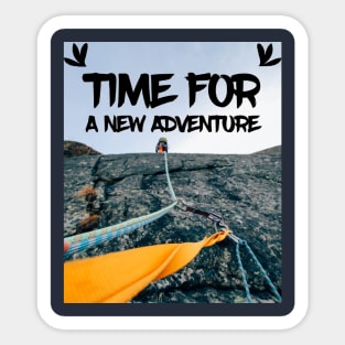 Time Of A New Adventure Sticker